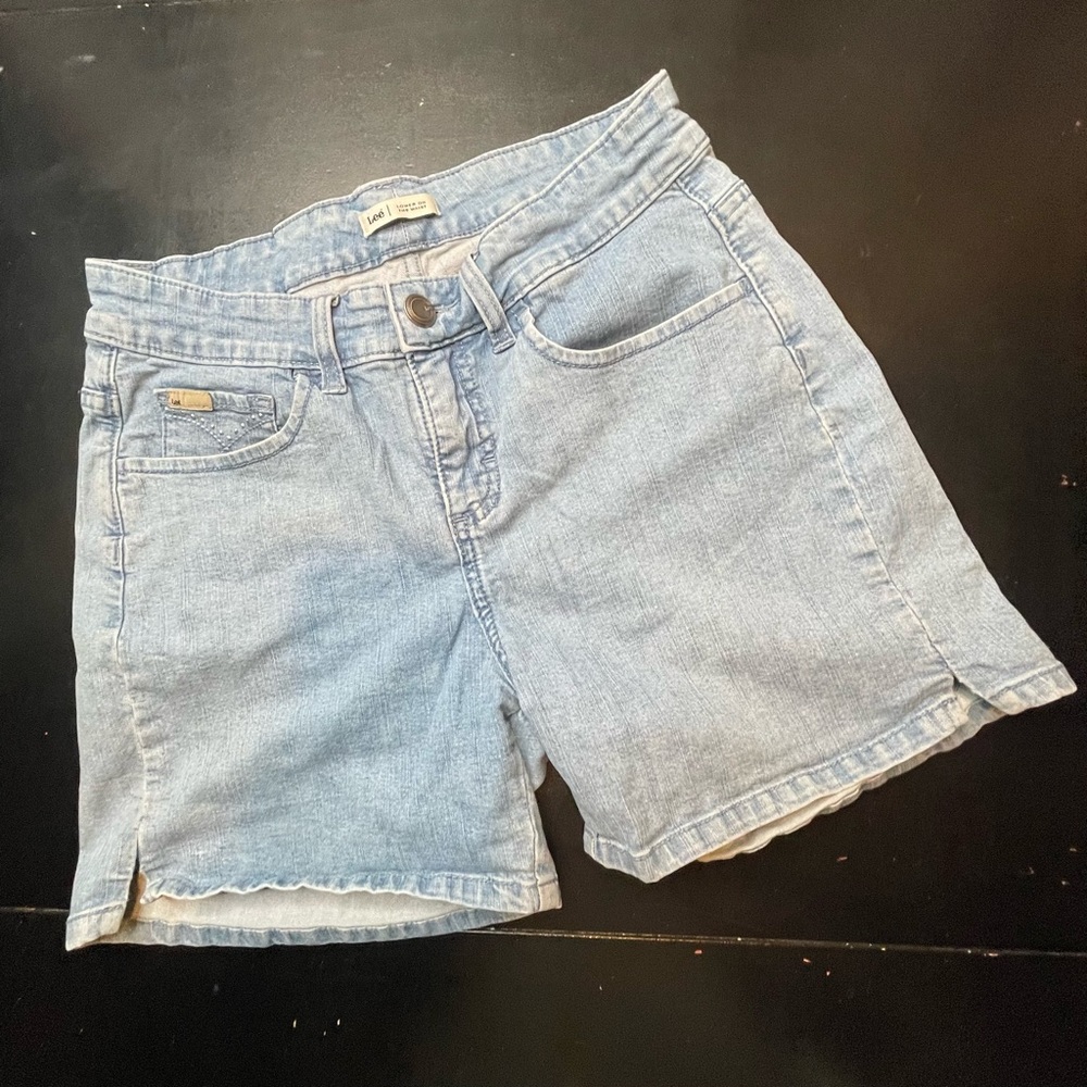 Lee Lower on the Waist Light Blue Denim Women's Shorts